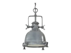 Discount Lámpara colgante de aluminio 34x34x146 cm ES919498 Gris