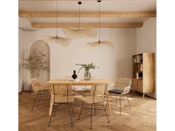 Rendez-Vous Déco Lámpara Suspendida-Lámpara colgante de bambú de D100 cm - Jipi Negro