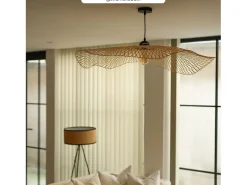 Rendez-Vous Déco Lámpara Suspendida-Lámpara colgante de bambú de D100 cm - Jipi Negro