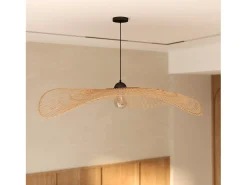 Rendez-Vous Déco Lámpara Suspendida-Lámpara colgante de bambú de D100 cm - Jipi Negro