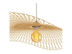 Rendez-Vous Déco Lámpara Suspendida-Lámpara colgante de bambú de D100 cm - Jipi Negro
