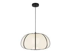 Online Rendez-Vous Déco Lámpara colgante de bambú negro 38 cm - Hana Blanco