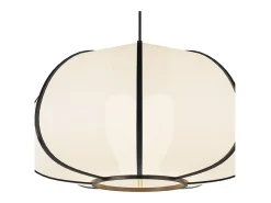 Online Rendez-Vous Déco Lámpara colgante de bambú negro 38 cm - Hana Blanco