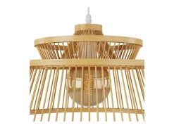 Outlet Rendez-Vous Déco Lámpara colgante de bambú natural 36 cm - Tahaa Beige