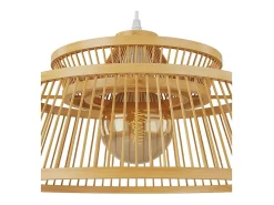Outlet Rendez-Vous Déco Lámpara colgante de bambú natural 36 cm - Tahaa Beige
