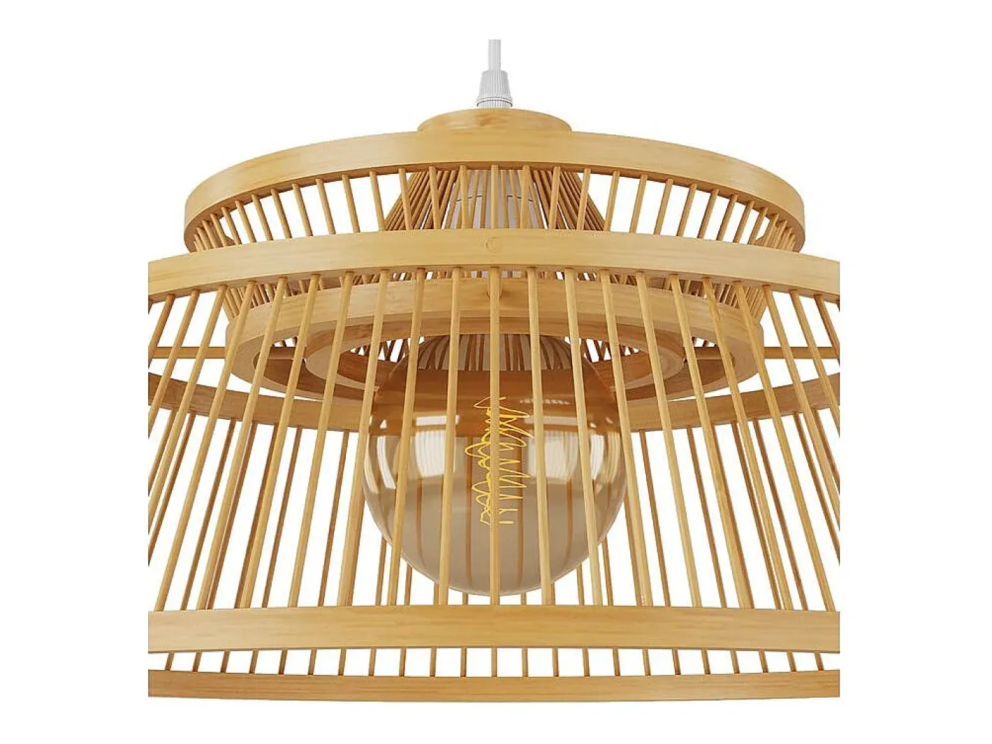 Outlet Rendez-Vous Déco Lámpara colgante de bambú natural 36 cm - Tahaa Beige