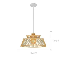 Outlet Rendez-Vous Déco Lámpara colgante de bambú natural 36 cm - Tahaa Beige