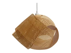 Rendez-Vous Déco Lámpara Suspendida-Lámpara colgante de bambú natural y metal D40 cm - Orta Beige