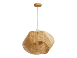 Rendez-Vous Déco Lámpara Suspendida-Lámpara colgante de bambú natural y metal D40 cm - Orta Beige