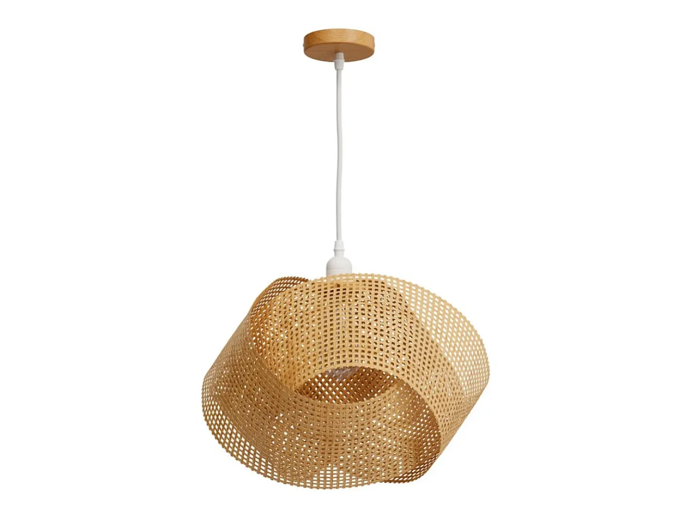Rendez-Vous Déco Lámpara Suspendida-Lámpara colgante de bambú natural y metal D40 cm - Orta Beige
