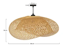 Online Rendez-Vous Déco Lámpara colgante de bambú natural D88 cm - Anya Beige