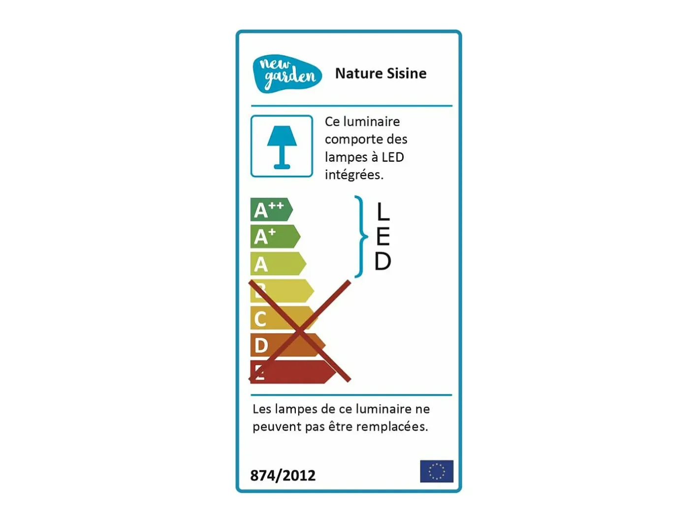 Newgarden Lámpara colgante de exterior de ratán con led Sisine nature Marru00f3n New