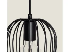 Ledkia Lámpara Colgante de Metal Telmi 3 Focos Negro Multicolor Outlet