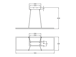 Plafón-Lámpara colgante de techo LED Bard 52W 3394-45-101 Fabas Luce Negro