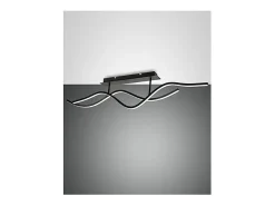 Plafón-Lámpara colgante de techo LED Sinuo 36W negra 3666-65-101 Fabas Luce Negro