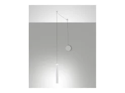 Lámpara colgante descentralizada Prado mate - Fabas Luce - LED regulable 6,5 W - Montaje descentralizado Blanco Online