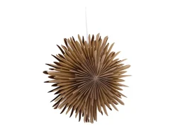 ebuy24 Lámpara colgante estrella de Navidad Sälen con papel claro Ø35cm color marrón. Marru00f3n Outlet