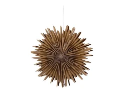 ebuy24 Lámpara colgante estrella de Navidad Sälen con papel claro Ø35cm color marrón. Marru00f3n Outlet