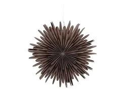 ebuy24 Lámpara Suspendida-Lámpara colgante estrella de Navidad Sälen con papel claro Ø60cm color marrón. Marru00f3n chocolate