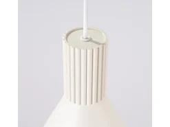 Sollux Lighting Lámpara Suspendida-Lámpara colgante Estria desván de acero/aluminio - 1 fuentes luminosas - L.14 x A.120 cm - Beige