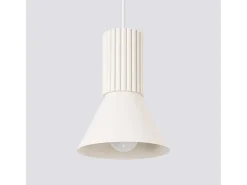 Sollux Lighting Lámpara Suspendida-Lámpara colgante Estria desván de acero/aluminio - 1 fuentes luminosas - L.14 x A.120 cm - Beige