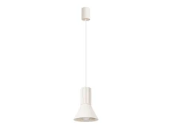 Sollux Lighting Lámpara Suspendida-Lámpara colgante Estria desván de acero/aluminio - 1 fuentes luminosas - L.14 x A.120 cm - Beige