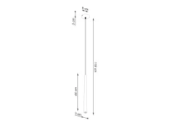 Sollux Lighting Lámpara Suspendida-Lámpara colgante Euphora moderno de acero - 1 fuentes luminosas 3000K - L.8 x A.118 cm - Negro