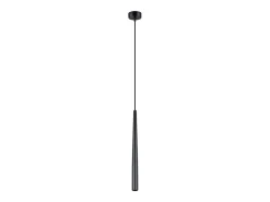 Sollux Lighting Lámpara Suspendida-Lámpara colgante Euphora moderno de acero - 1 fuentes luminosas 3000K - L.8 x A.118 cm - Negro