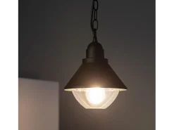 Ledkia Lámpara Suspendida-Lámpara Colgante Exterior Metal Valera Negro Multicolor