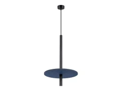 Best Sollux Lighting Lámpara colgante Feltro moderno de fieltro/acero - 1 fuentes luminosas - L.30 x A.126 cm - marino/negro Azul