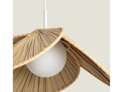 New Ledkia Lámpara Colgante Fibras Naturales Majilily Natural Multicolor