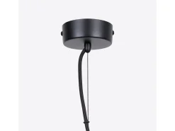 Discount Sollux Lighting Lámpara colgante Gabbia industrial de acero/madera - 1 fuentes luminosas - L.35 x A.183 cm - madera negra/natural Negro