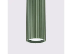 Sollux Lighting Lámpara Suspendida-Lámpara colgante Gloow minimalista de aluminio - 1 fuentes luminosas 3000K - L.8 x A.118 cm - oliva Verde