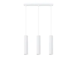 New Sollux Lighting Lámpara colgante Gloow minimalista de aluminio - 3 fuentes luminosas 4000K - L.45 x A.98 cm - Blanco