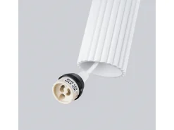 New Sollux Lighting Lámpara colgante Gloow minimalista de aluminio - 3 fuentes luminosas 4000K - L.45 x A.98 cm - Blanco