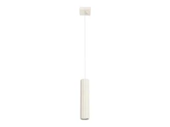 Sollux Lighting Lámpara colgante Gloow minimalista de aluminio - 1 fuentes luminosas 3000K - L.8 x A.118 cm - Beige Outlet