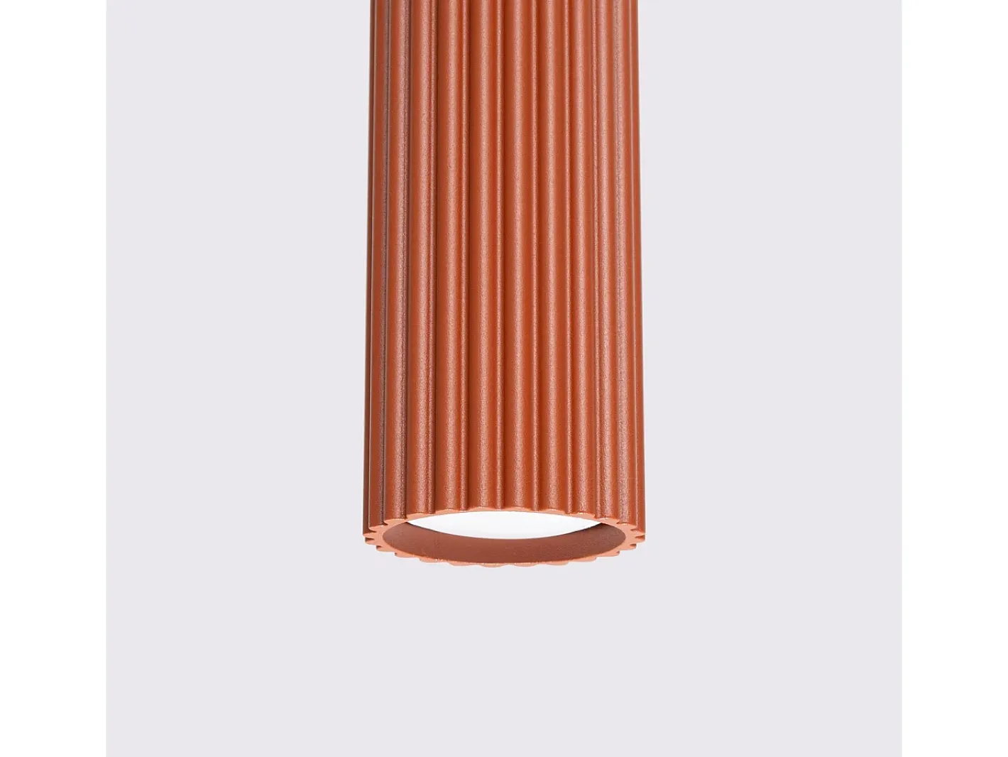 Hot Sollux Lighting Lámpara colgante Gloow minimalista de aluminio - 1 fuentes luminosas 3000K - L.8 x A.118 cm - ocre Rojo