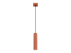 Hot Sollux Lighting Lámpara colgante Gloow minimalista de aluminio - 1 fuentes luminosas 3000K - L.8 x A.118 cm - ocre Rojo