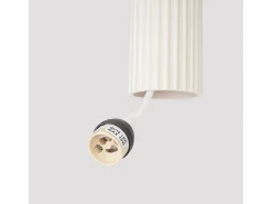 Sollux Lighting Lámpara Suspendida-Lámpara colgante Gloow minimalista de aluminio - 1 fuentes luminosas 4000K - L.8 x A.118 cm - Beige