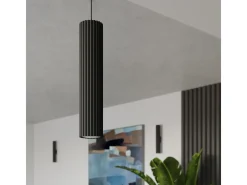 Best Sollux Lighting Lámpara colgante Gloow minimalista de aluminio - 3 fuentes luminosas 3000K - L.45 x A.98 cm - Negro