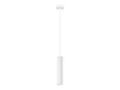 Sollux Lighting Lámpara colgante Gloow minimalista de aluminio - 1 fuentes luminosas 3000K - L.8 x A.118 cm - Blanco Hot