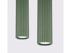 Sollux Lighting Lámpara colgante Gloow minimalista de aluminio - 2 fuentes luminosas 4000K - L.30 x A.90 cm - oliva Verde Sale