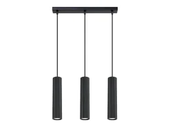 Sollux Lighting Lámpara colgante Gloow minimalista de aluminio - 3 fuentes luminosas 4000K - L.45 x A.98 cm - Negro New