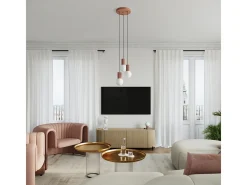 Sollux Lighting Lámpara Colgante Halo Moderno De Aluminio/Vidrio - 1 Fuentes Luminosas - L.12 X A.120 Cm - Moca Marru00f3n New