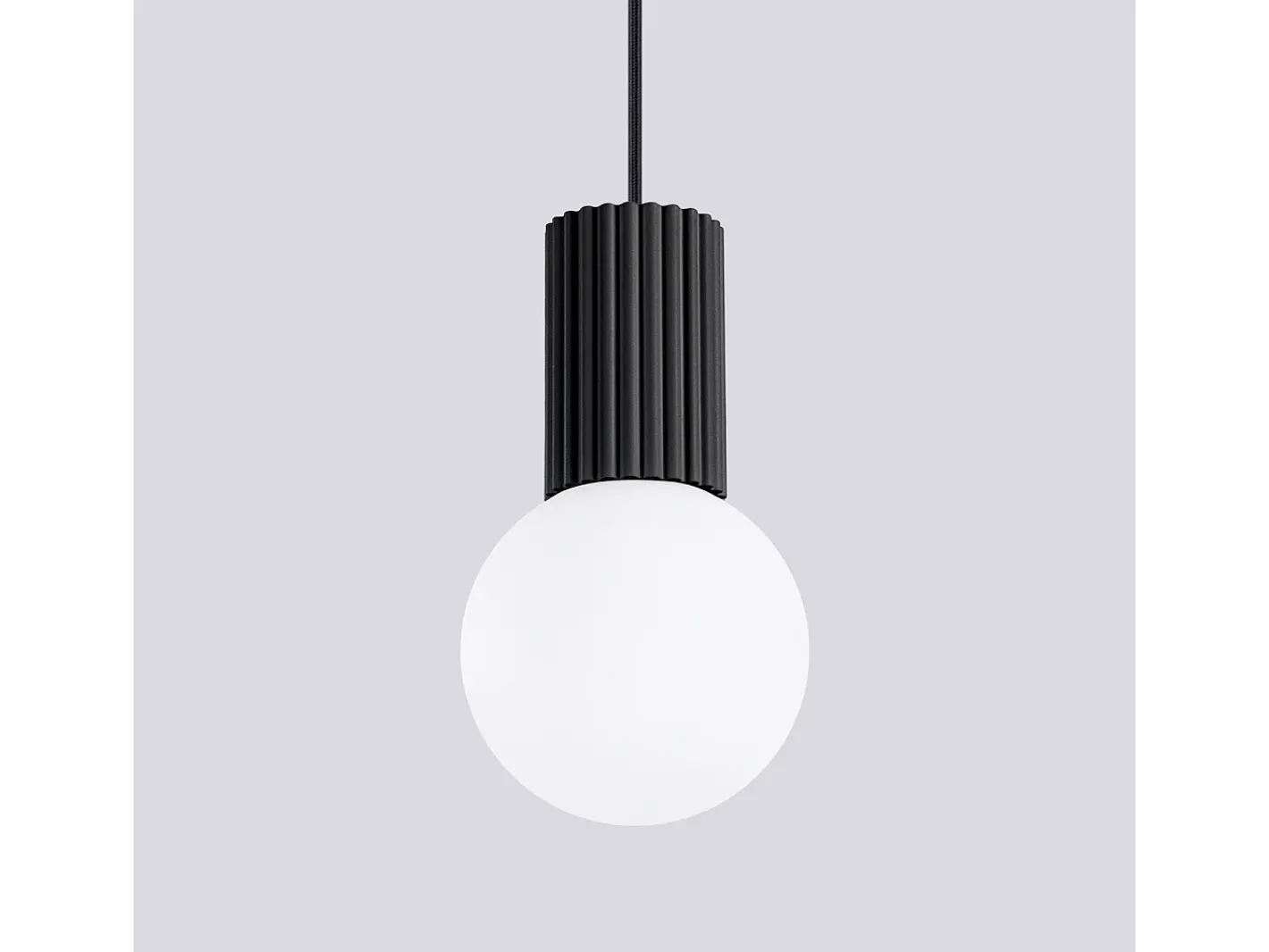 Sollux Lighting Lámpara Colgante Halo Moderno De Aluminio/Vidrio - 1 Fuentes Luminosas - L.12 X A.120 Cm - Negro Best