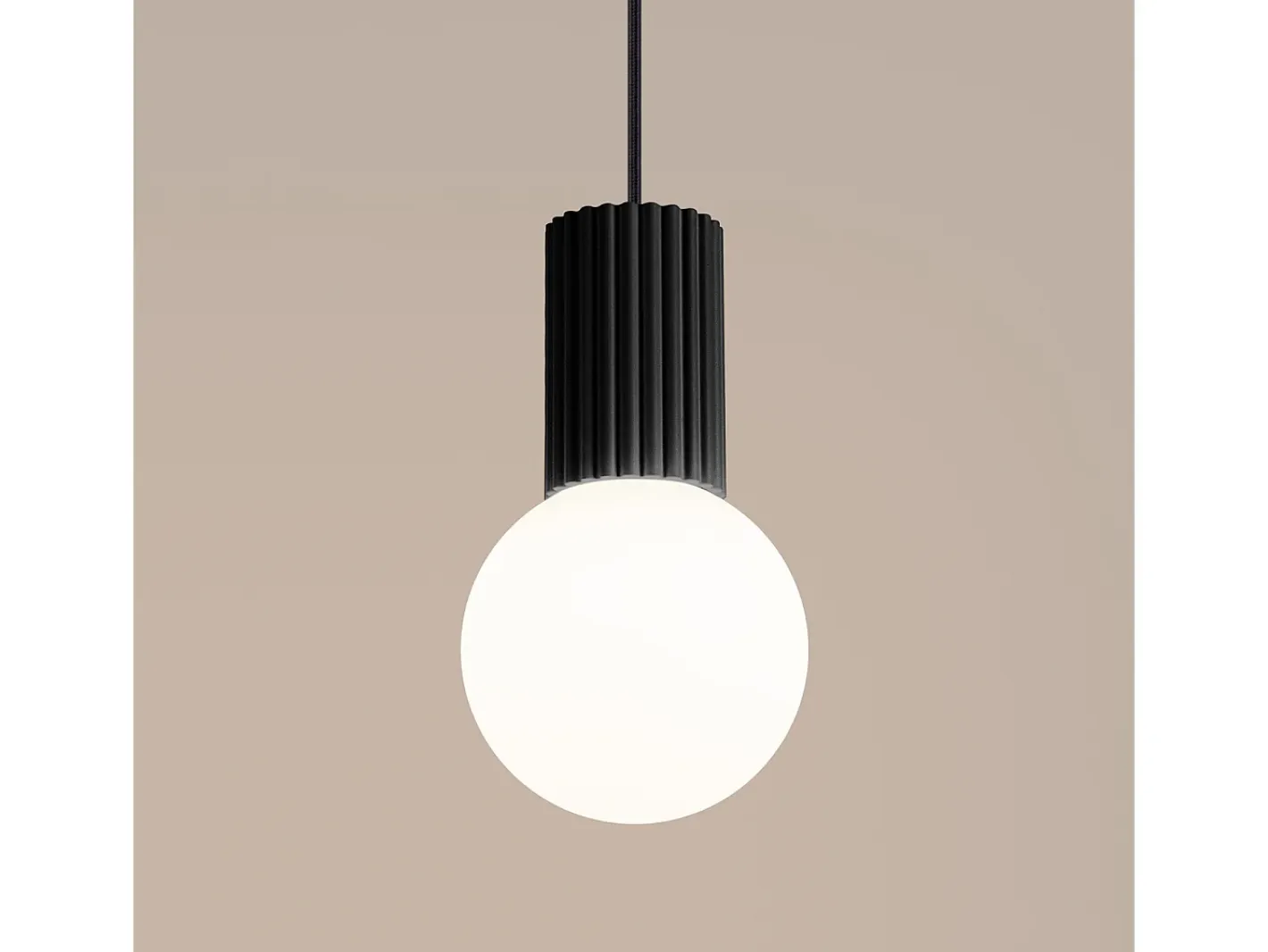 Sollux Lighting Lámpara Colgante Halo Moderno De Aluminio/Vidrio - 1 Fuentes Luminosas - L.12 X A.120 Cm - Negro Best