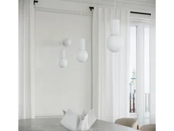 Sollux Lighting Lámpara Suspendida-Lámpara Colgante Halo Moderno De Aluminio/Vidrio - 1 Fuentes Luminosas - L.12 X A.120 Cm - Blanco
