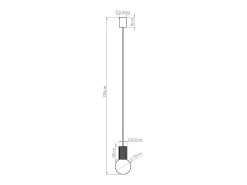 Sollux Lighting Lámpara Colgante Halo Moderno De Aluminio/Vidrio - 1 Fuentes Luminosas - L.12 X A.120 Cm - Beige