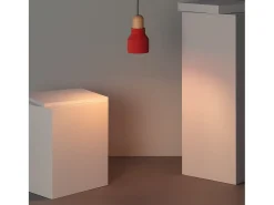 Ledkia Lámpara Suspendida-Lámpara Colgante Hormigón y Madera Luster Terracota Multicolor