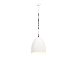 Outlet Lámpara colgante industrial redonda 25 W blanca 42 cm E27 ES933563 Blanco